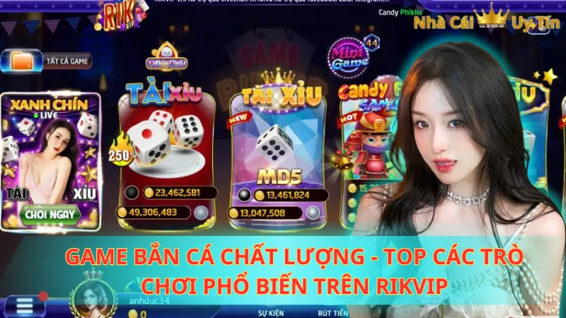 Game bắn cá chất lượng - Top các trò chơi phổ biến trên Rikvip